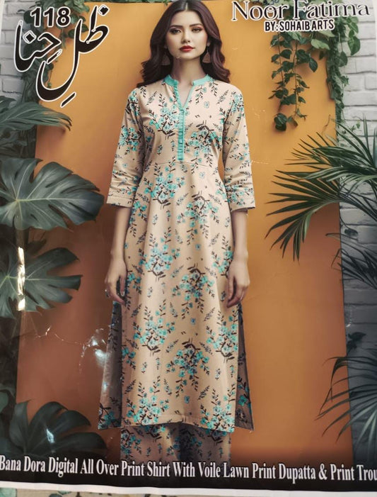 Noor fatima brand 2 piece Bana Dora Lawn