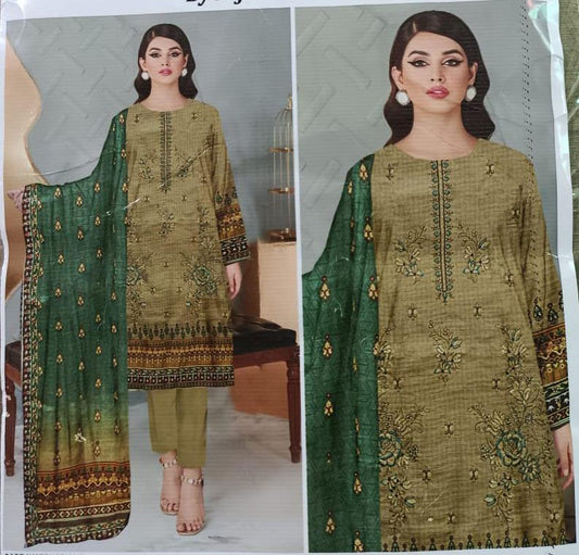 Luxury Rang Bhari Complete Unstitch Suit Lawn