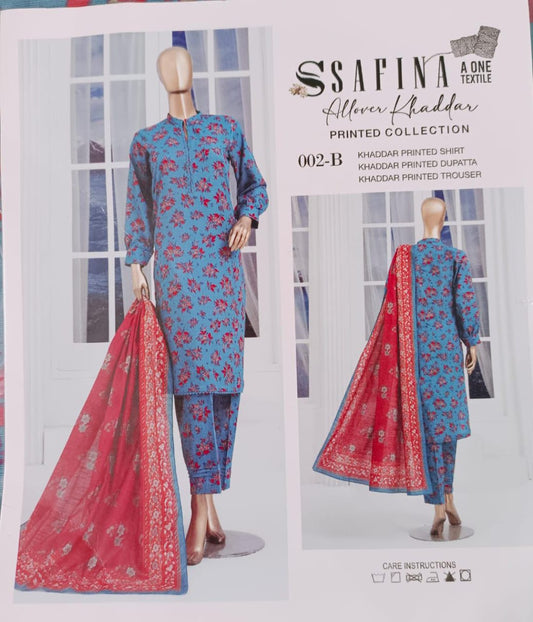 Safina 3 Piece Khaddar Collection – Warmth Meets Elegance