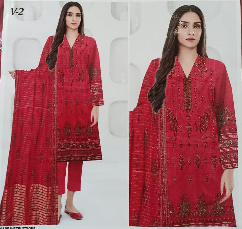 Luxury Rang Bhari Complete Unstitch Suit Lawn