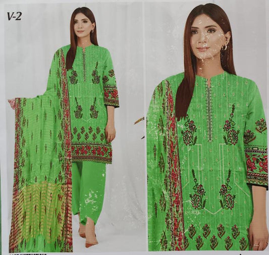 Luxury Rang Bhari Complete Unstitch Suit Lawn
