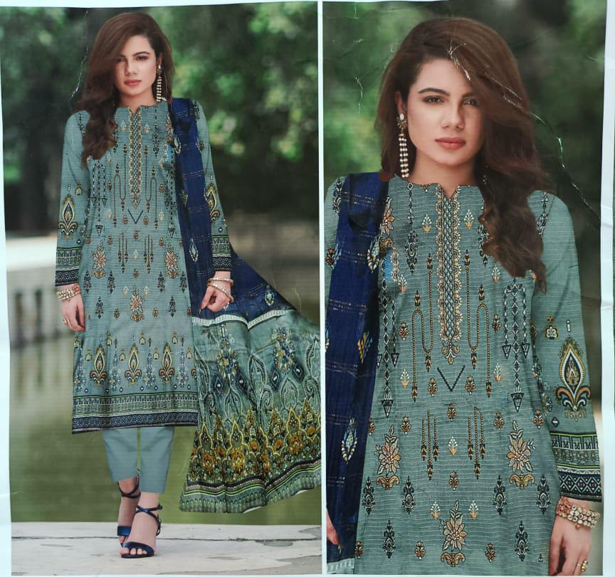 Luxury Rang Bhari Complete Unstitch Suit Lawn