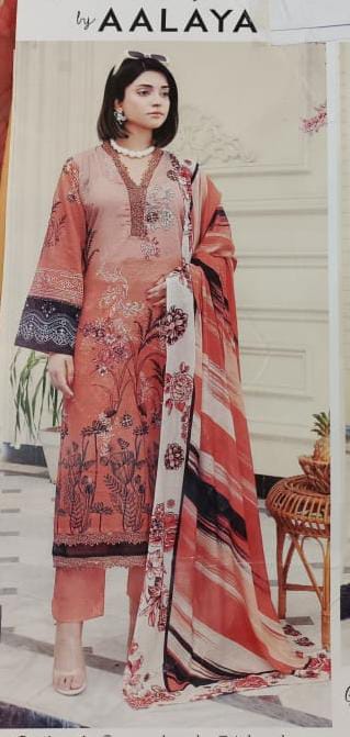 Aalaya 3 Piece Lawn Collection Lawn Dupata and Pure Dupata – Premium Style with Comfort