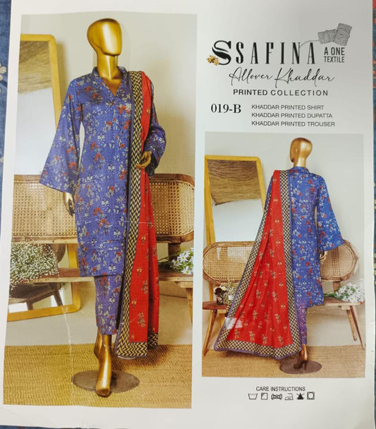 Safina 3 Piece Khaddar Collection – Warmth Meets Elegance