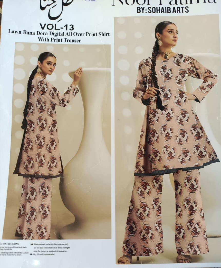Noor fatima brand 2 piece Bana Dora Lawn