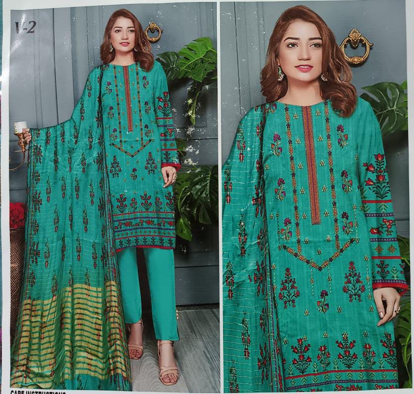 Luxury Rang Bhari Complete Unstitch Suit Lawn