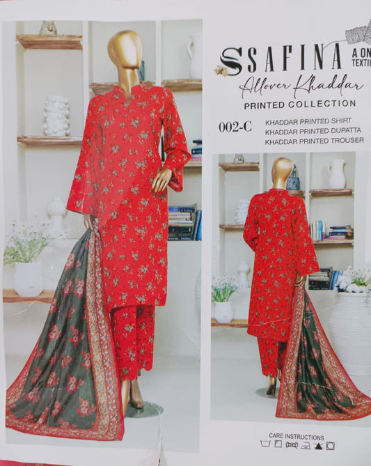 Safina 3 Piece Khaddar Collection – Warmth Meets Elegance