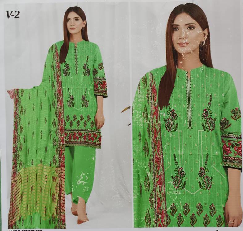 Luxury Rang Bhari Complete Unstitch Suit Lawn