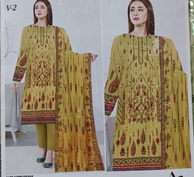 Luxury Rang Bhari Complete Unstitch Suit Lawn