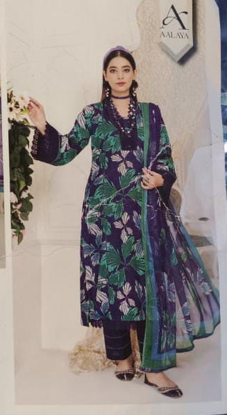 Aalaya 3 Piece Lawn Collection Lawn Dupata and Pure Dupata – Premium Style with Comfort