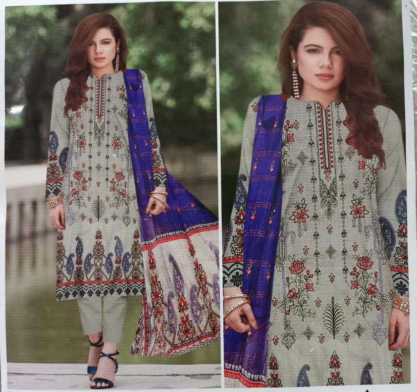 Luxury Rang Bhari Complete Unstitch Suit Lawn