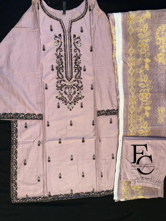 Woska by ijaz brand 3 piece stitch lawn summer collection of Premium style with comfort